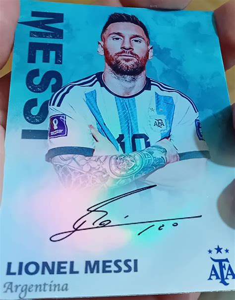 Lionel Messi Autographed Card Etsy