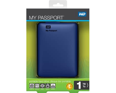 Disco Duro Externo Western Digital 1 Tb My Passport 2 5 Usb 3 0 Azul