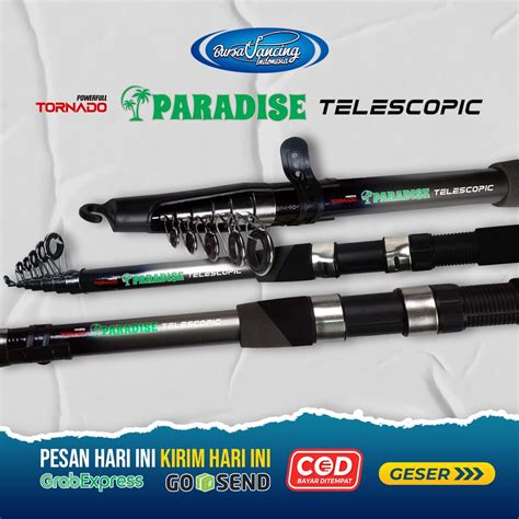 Jual Joran Pancing Tornado Paradise Telescopic Carbon Grip Anti Slip