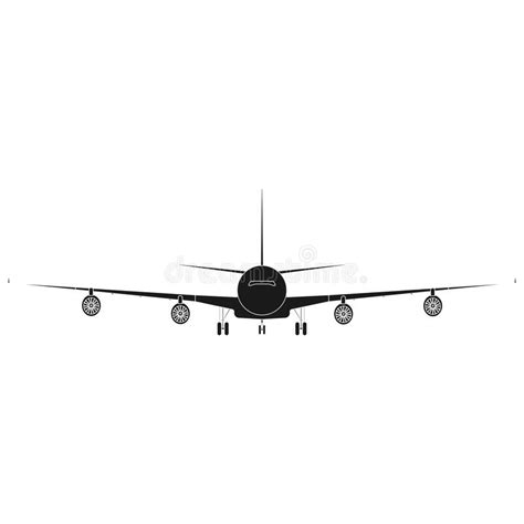 Airplane Travel Vector Icon Illustration Transportation Solid Black