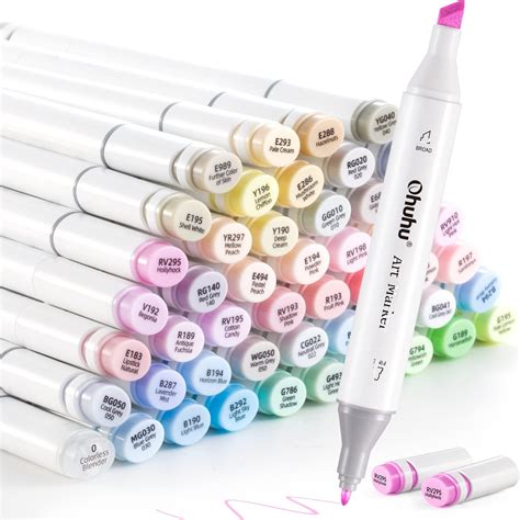 Amazon Ohuhu Alcohol Markers Pastel Colors Double Tipped Art