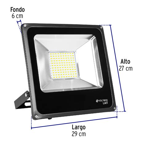 Ficha Tecnica Reflector Delgado De Led W Luz C Lida Volteck