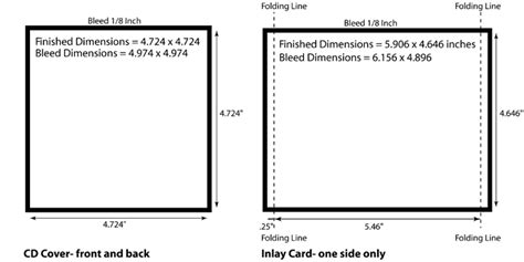 CD Cover Size Specifications