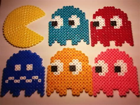 Items Similar To Set Of Pacman Plus Ghosts Perler Bead Magnet On Etsy