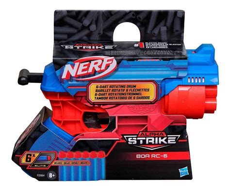 Nerf Lançador De Dardos Alpha Strike Boa Rc 6 Hasbro F2985 Frete Grátis