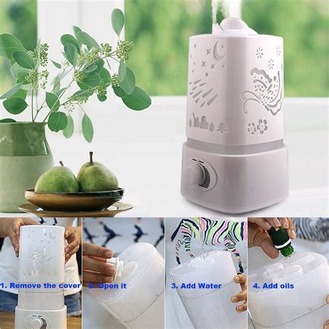 Ultrasonic Cool Mist Aroma Humidifier With Color Led Lights Changing