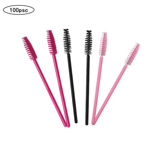 100pcs Set Colored Extended Eyelashes Brush Spiral Disposable Eye