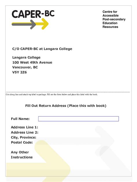 Fillable Online Langara The College Of Higher LearningLangara