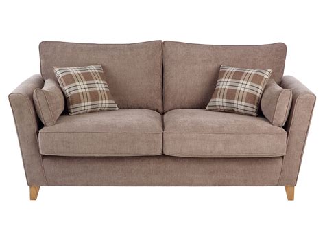 Lawson Large Sofa In Bristol Taupe With Kintyre Check Chestnut Scatters