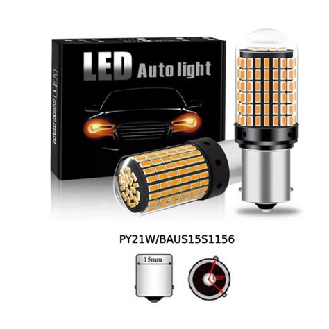 Set Becuri Auto Led Ba S Py W Led Smd Lumina Galbena