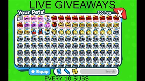 Live Pet Simulator X Giveaways Free Op Tech Pets Youtube