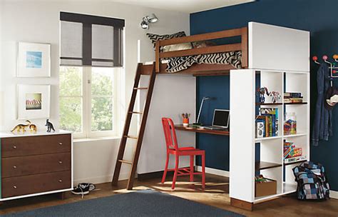 Loft bed with desk underneath - Decoist