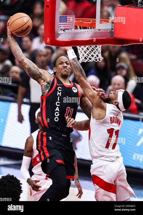 Chicago Usa 30th Jan 2024 Chicago Bulls Forward Demar Derozan Top