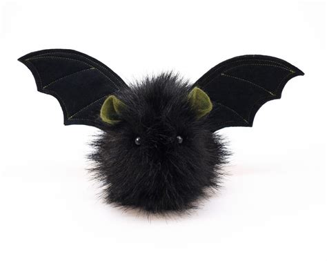 Stuffed Animal Stuffed Bat Cute Plush Toy Bat Kawaii Plushie Fang the Vampire Bat Black Fluffy ...