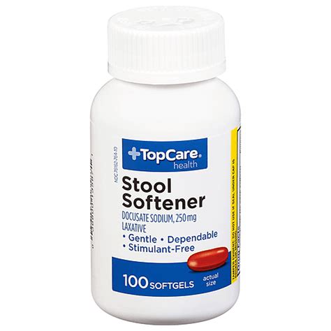 Topcare Stool Softener Extra Strength Softgel Medicine Cabinet