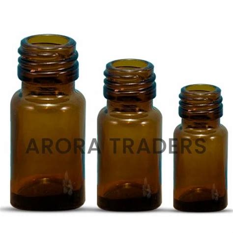 Capacity Ml Round Amber Capsule Glass Bottle Mm Ropp Neck At Rs