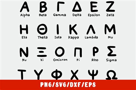 Griego Alfabeto Svg Letras Griegas Png Alfa Beta Gamma Etsy