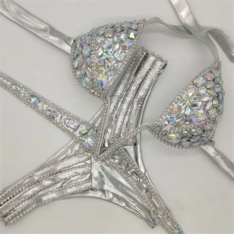 Venus Vacation Bikini De Cristal Con Cuello De Pico Y Diamantes Traje De Ba O De