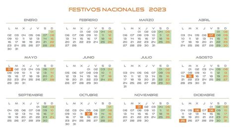 Calendario Con Los Festivos Laborales De Tsp Asesores