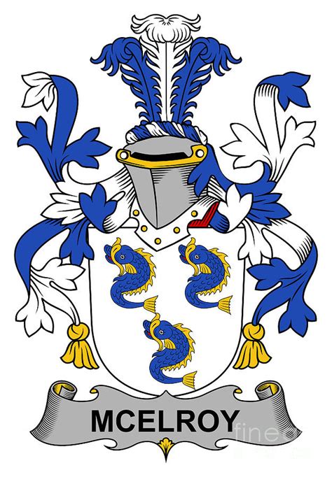 Mcelroy Coat Of Arms Irish Digital Art By Heraldry Pixels