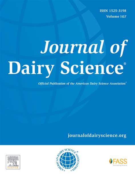 Current Issue Table Of Contents Journal Of Dairy Science