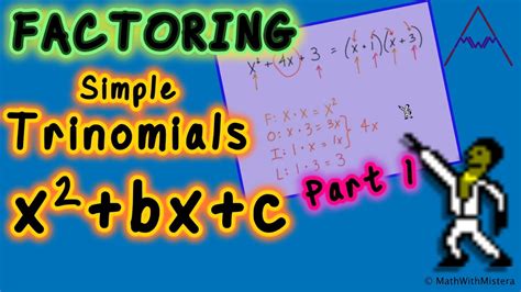 Factoring Polynomials 7 Simple Trinomials Part 1 Of 3 Youtube