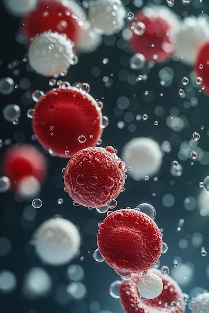 Premium Photo Illustration Of Red Blood Cells And White Blood Cells