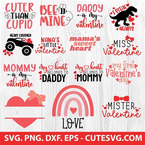 Cute Kids Valentines Svg Bundle Valentines Day Svg Cutting File