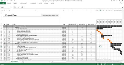 Excel Project Plan Template