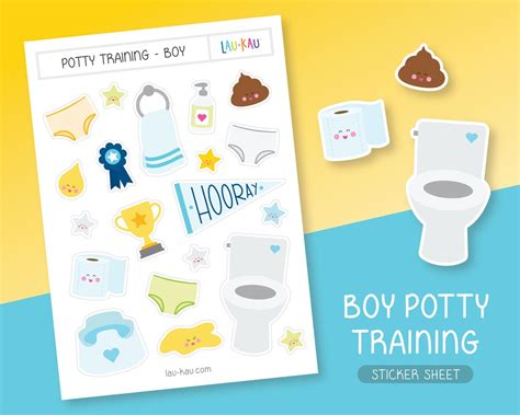 Potty Training Stickers Potty Training Sticker Sheet Potty Stickers ...