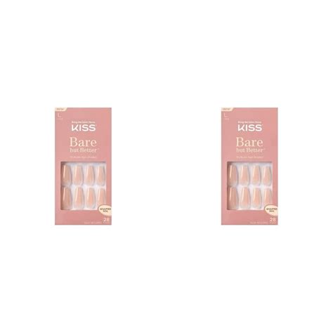 Amazon Kiss Bare But Better Trunude Fake Nails Nude Nail Shades Manicure Set Nude Drama