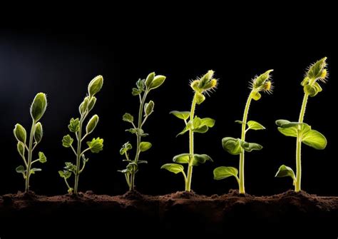 A Timelapse Image Sequence Showcasing The Growth Of A Cucumber Plant