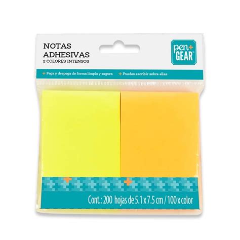 Notas Adhesivas Pen Gear 100 Hojas 51x75 Cm Walmart