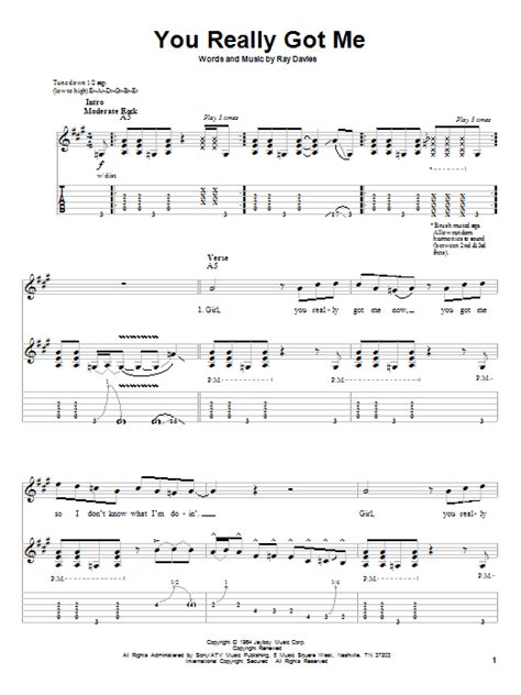 You Really Got Me | Sheet Music Direct