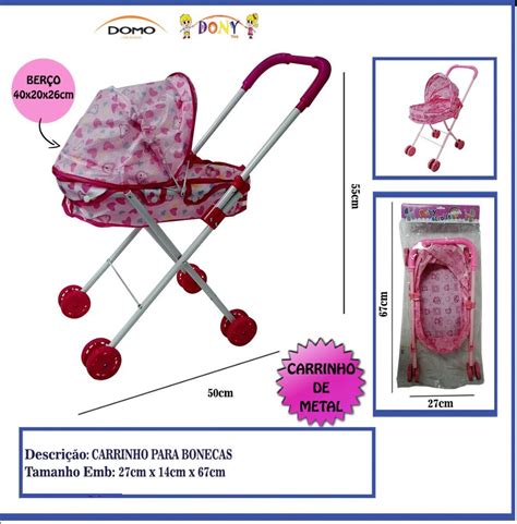 Carrinho Para Boneca Ou Bebe Reborn Passeio Bercinho R 62 90 Em