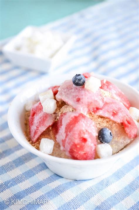 Bingsu 2 - Korean Shaved Ice Dessert with Watermelon | Kimchimari