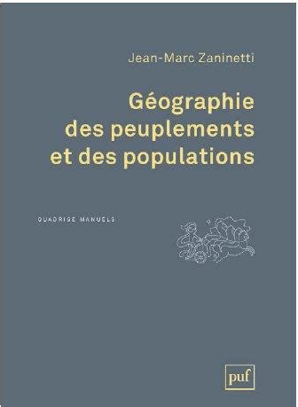 Géographie des peuplements et des populations Jean Marc Zaninetti