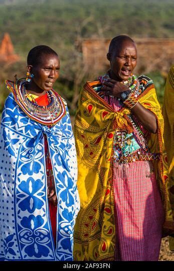 Tanzania Maasai Village Of Ololosokwan Northern Serengeti Women