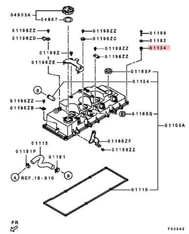 Uszczelniacz śruby pokrywy zaworów Mitsubishi Pajero III 3 2 DiD 2000