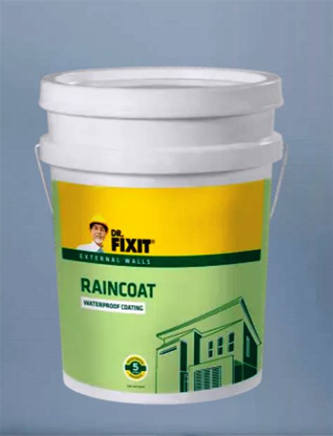 White Dr Fixit Raincoat Waterproofing Coating Packaging Size Kg