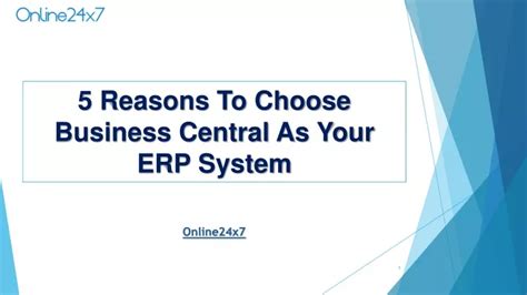 PPT 5 Reasons To Choose Business Central As Your ERP System