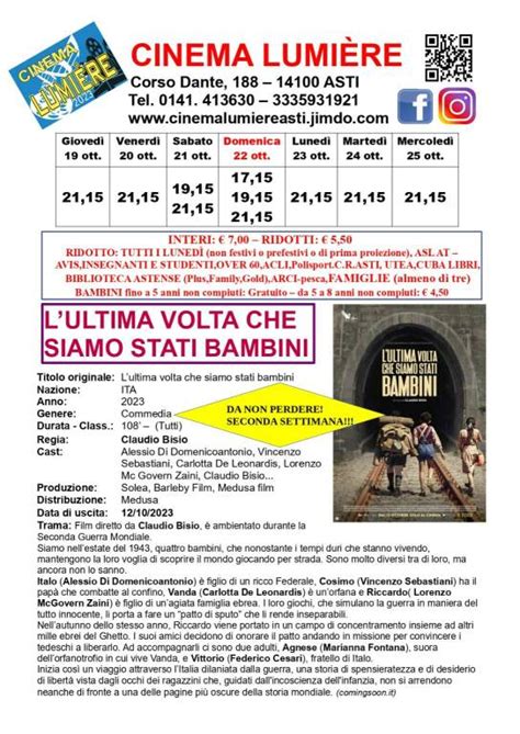 Al Cinema Lumière di Asti continua la programmazione il film L ultima