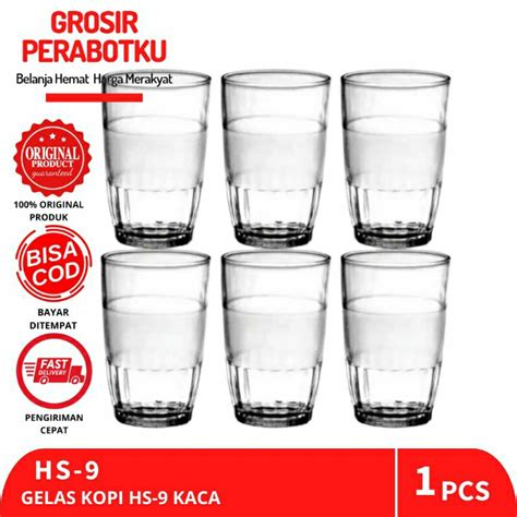 jual gelas kopi hs  kaca beling gelas warung kopi ml shopee