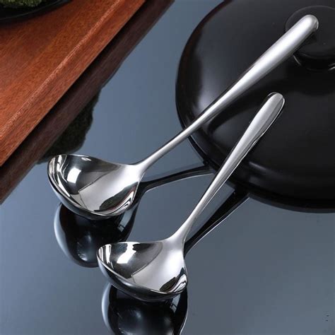 2 Pack Long Handle Soup Spoon Hot Pot Colander Strainer Spoon Tablespoons Size S BIG W