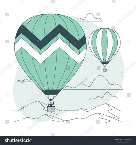 Hot Air Balloon Concept Illustration Stock Vector Royalty Free 2207679243 Shutterstock