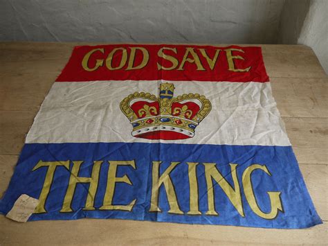 RARE British Flag God Save The King Flag Decorative British Flag