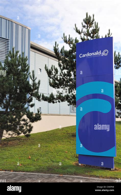 Entrance Sign For Cardonald College In Glasgow Scotland Uk Stock