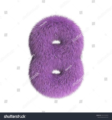 Hairy Font Furry Alphabet 3d Rendering Stock Illustration 1951167910