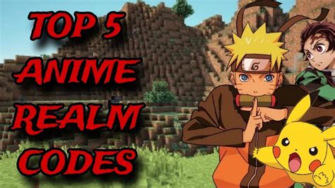 1 20 NEW TOP 5 BEST ANIME REALM CODES FOR MINECRAFT BEDROCK EDITION