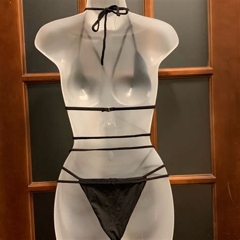 Swim Nwt Sexy Strappy Black Bikini Poshmark